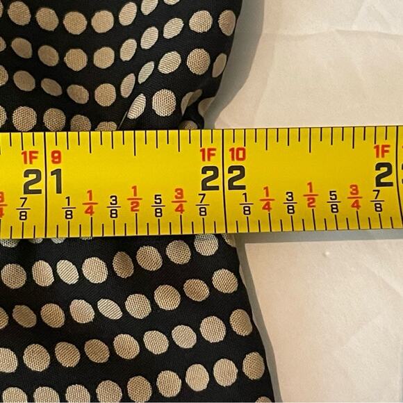 MNG Black W Tan Polka Dots Relaxed Fit Casual Dress NWOT Size 12 - Picture 10 of 11